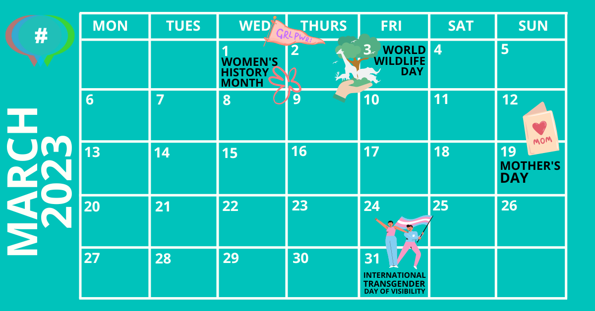 What are the key marketing dates in March 2023?