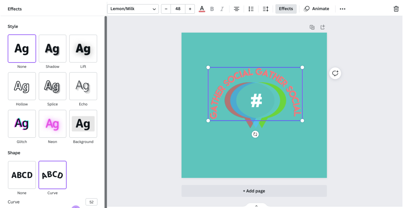 Curved Text